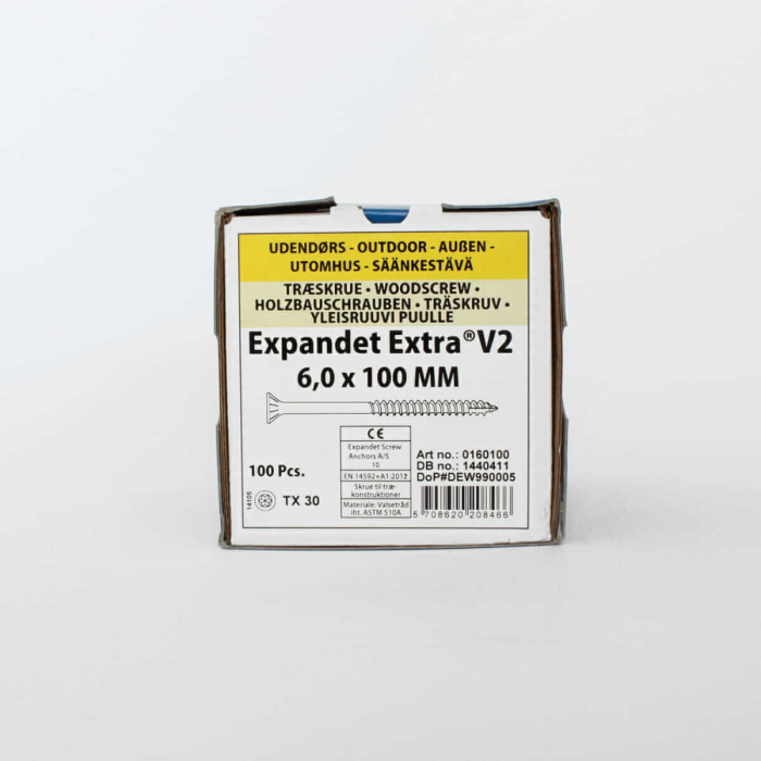 Medsraigčiai laukui Expandet EXTRA V2 6×100 mm 100 vnt. - Image 2