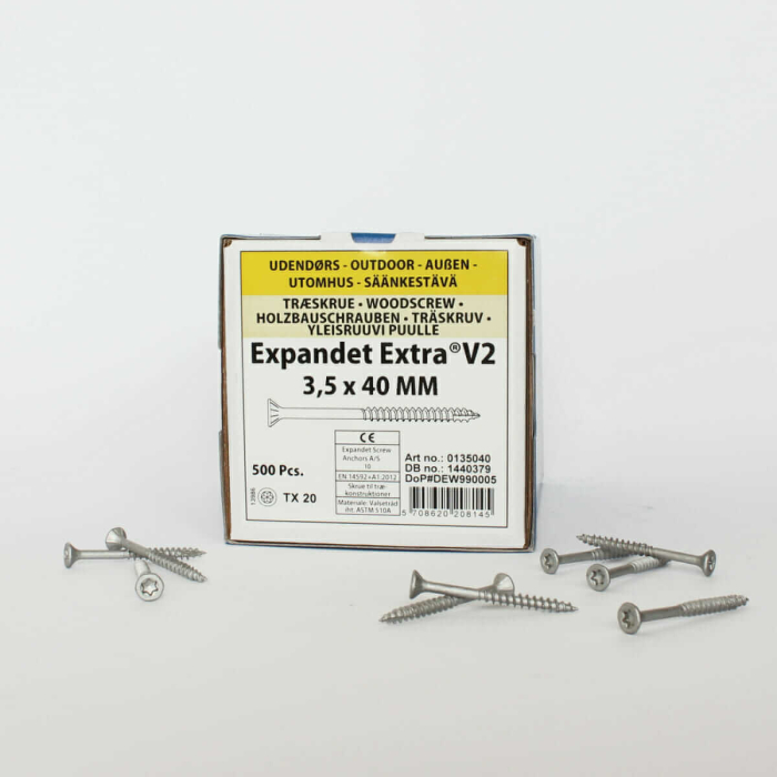 Medsraigčiai laukui Expandet EXTRA V2 3,5×40 mm 500 vnt. - Image 2