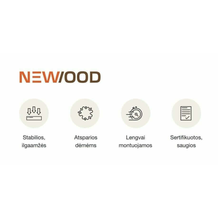 Newood WPC lenta Dark Ash/Storm Grey 22x140x3600 dvipusė - Image 11