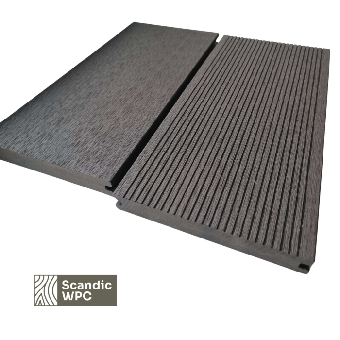 Scandic WPC terasinė lenta Volcanic Grey spalvos 20x140x3600 rifliuota/šukuota pilnavidurė - Image 3