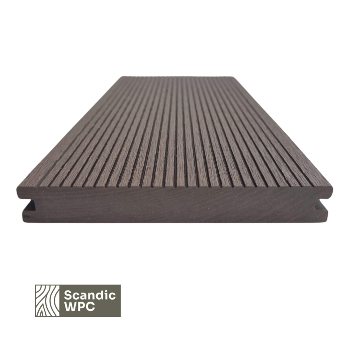 Scandic WPC terasinė lenta Espresso spalvos 20x140x3600 rifliuota/šukuota pilnavidurė - Image 3