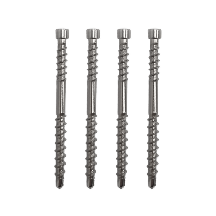 Nematomo tvirtinimo terasiniai medsraigčiai A2 4.5×60 mm