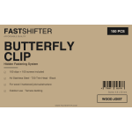 Fastshifter Butterfly Clip(Bclip) fiksatorius su medsraigčiu lentoms su įpjovomis, kietmedžio karkasui, 100vnt - Image 3