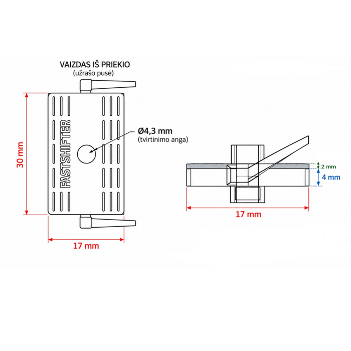 FASTSHIFTER Fastgrip CLIP Strong - universalus sustiprintas terasinių lentų fiksatorius