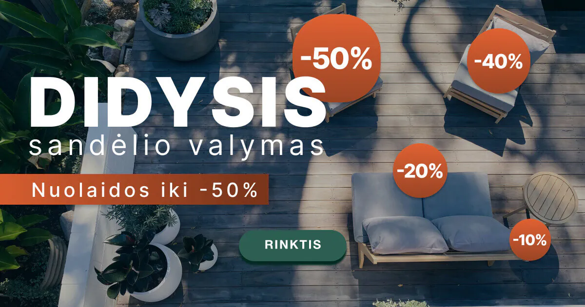 Sandėlio valymas_didysis išpardavimas_MDS Terasos